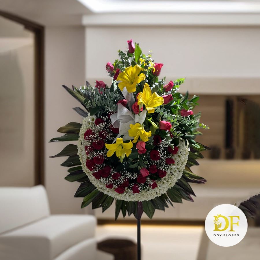 Arreglo Fúnebre de Rosas y Margaritas