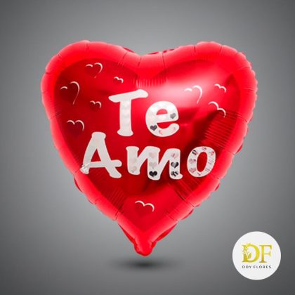 Globo Te amo metalizado  R8