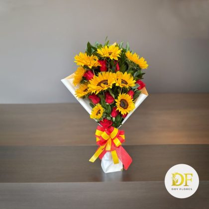 Bouquet de Girasoles y Rosas