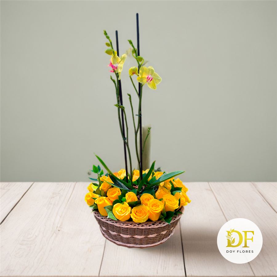 Arreglo de Orquídeas Amarillas