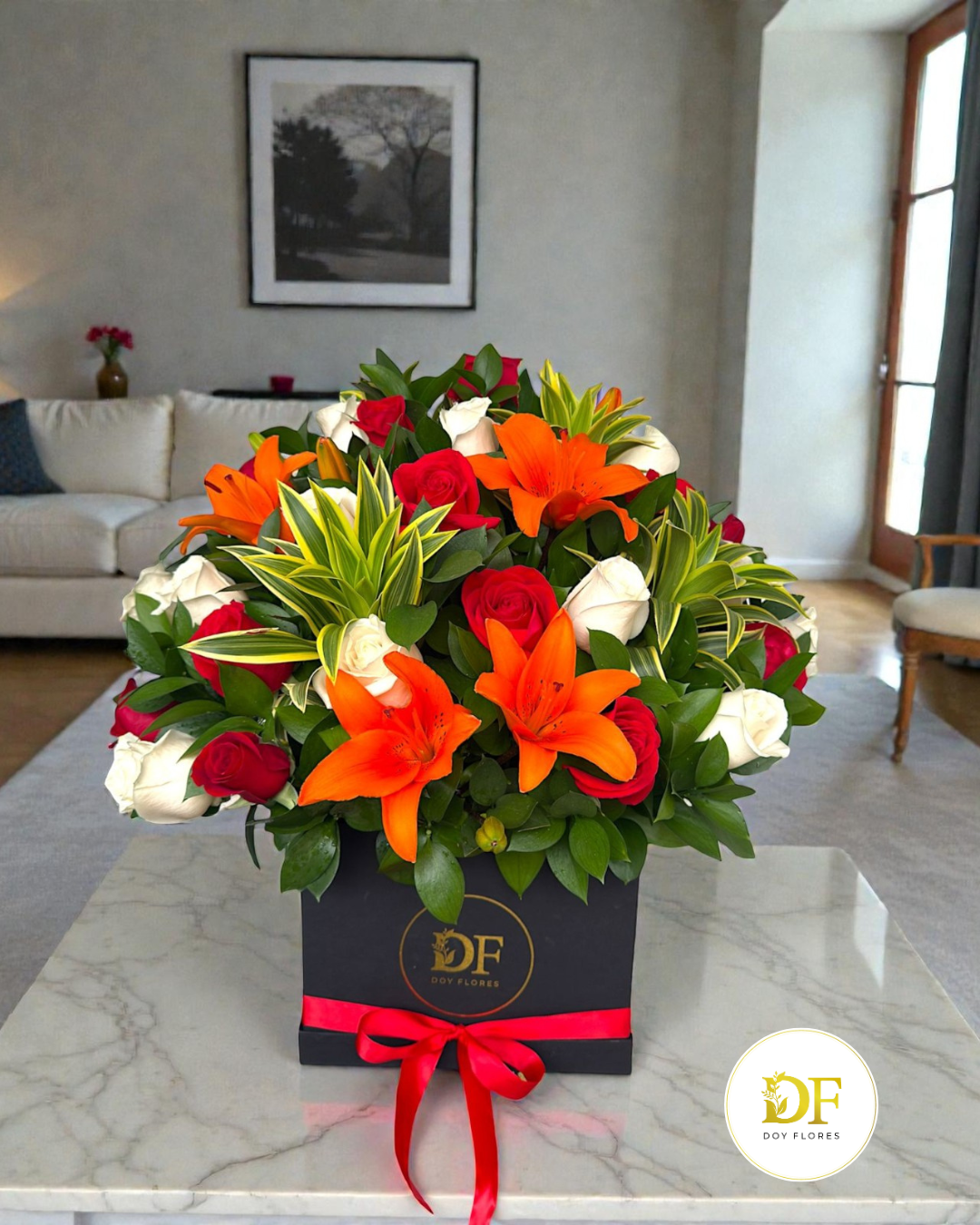 Arreglo de Rosas y Lirios